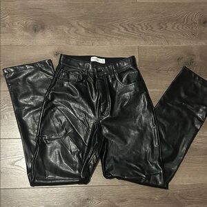 Abercrombie & Fitch Black Faux Leather Pants